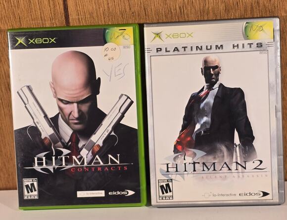 XBOX Other - Original Xbox Hitman Contracts & Hitman 2 Silent Assassin CIB Game Lot